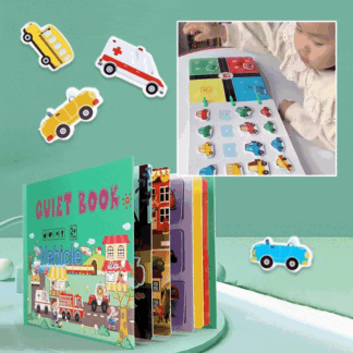 Montessori könyv újrafelhasználható matricákkal